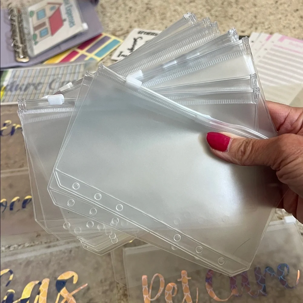 Lilac Budget Binder Kit with Clear Cash Envelope Set
